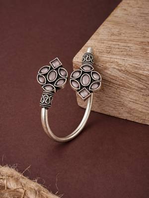 German silver pink color adjustable bracelet 3