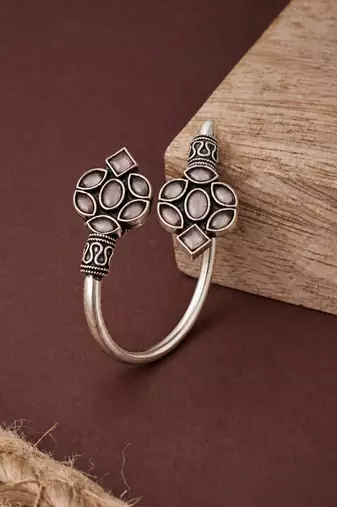 German silver pink color adjustable bracelet