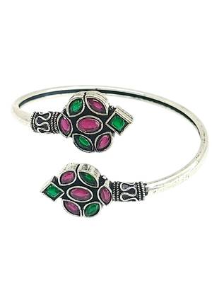 German silver red green color adjustable bracelet 1