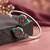 German silver red green color adjustable bracelet