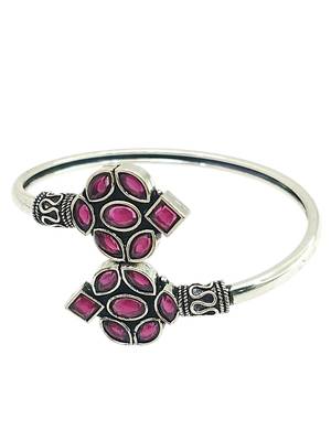 German silver wine color adjustable bracelet 1
