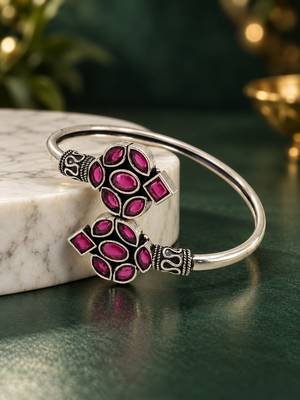 German silver wine color adjustable bracelet 2