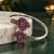 German silver wine color adjustable bracelet