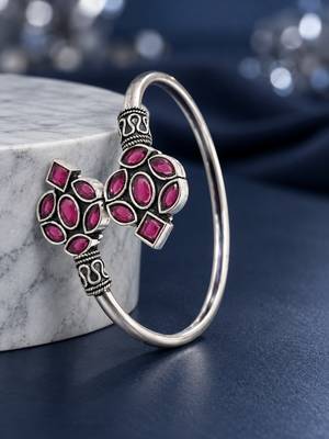 German silver wine color adjustable bracelet 3