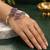 German silver wine color adjustable bracelet