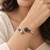 German silver oxidized black minimal kada bracelet