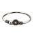German silver oxidized clear minimal kada bracelet