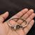 German silver oxidized clear minimal kada bracelet