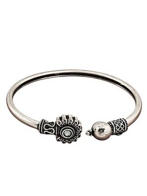 German silver oxidized mint minimal kada bracelet 1
