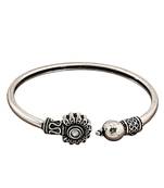 German silver oxidized mint minimal kada bracelet