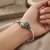 German silver oxidized mint minimal kada bracelet