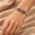 German silver oxidized white minimal kada bracelet