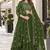 Mehendi georgette free size stitched lehenga choli with sequence & thread work