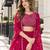 Magenta georgette free size stitched lehenga choli with sequence & thread work