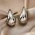 Teardrop anti tarnish stud earrings