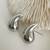 Teardrop anti tarnish stud earrings