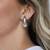 Teardrop anti tarnish stud earrings