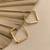 Square gold tone anti tarnish hoop earrings