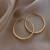 Classic circle gold tone anti tarnish hoop earrings