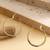 Classic circle gold tone anti tarnish hoop earrings