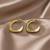 Geometric anti tarnish hoop earrings