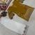 Mustard yellow embroidered lawn suit with wide-leg pants & printed dupatta