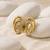 Intertwined stainless steel anti tarnish stud earrings