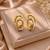 Intertwined stainless steel anti tarnish stud earrings