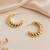 Anti tarnish croissant hoop earrings