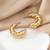 Anti tarnish croissant hoop earrings