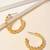 Anti tarnish croissant hoop earrings