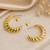 Anti tarnish croissant hoop earrings