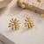 Gold plated korean starburst anti tarnish stud earrings