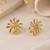 Gold plated korean starburst anti tarnish stud earrings