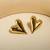 Stainless steel anti tarnish puffy heart stud earrings