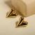 Stainless steel anti tarnish puffy heart stud earrings