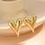 Stainless steel anti tarnish puffy heart stud earrings