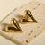 Stainless steel anti tarnish puffy heart stud earrings