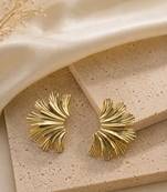 Anti tarnish stylish textured korean earrings