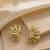 Anti tarnish stylish textured korean earrings