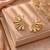 Anti tarnish stylish textured korean earrings