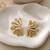 Anti tarnish stylish textured korean earrings