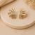 Anti tarnish stylish textured korean earrings