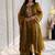 Elegant mustard embroidered anarkali suit set with dupatta