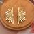 Gold plated sunburst anti tarnish stud earrings