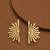 Gold plated sunburst anti tarnish stud earrings