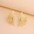 Gold plated sunburst anti tarnish stud earrings