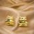 Anti tarnish wavy textured stud earrings