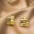 Anti tarnish wavy textured stud earrings