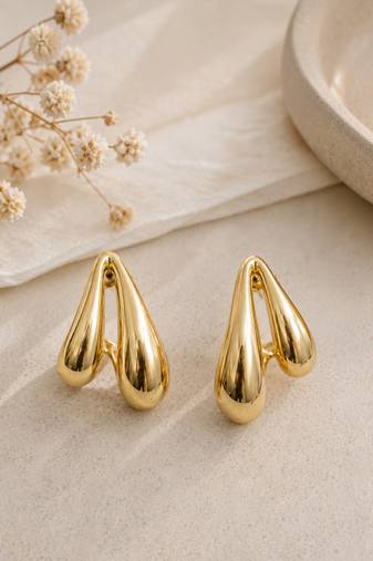 Anti tarnish trendy drop earrings